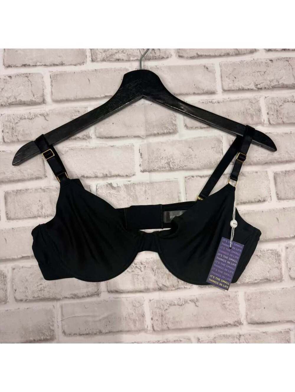 Pepper Ultra Fine Unlined Bra Black NWT Women's 38A